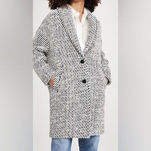 Topshop Herringbone Check Coat